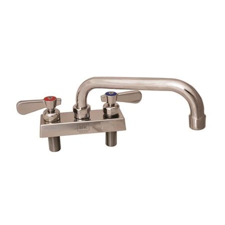Evolution 4 Deck Mount Stainless Steel Faucet, 6 Swing Spout